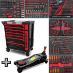 PACK : Servante d’atelier Barracuda Max XXL + Cric extra-plat 4 tonnes